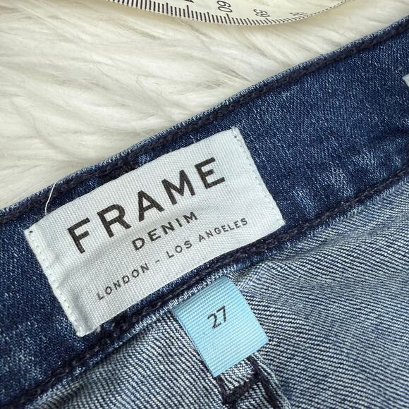 Frame Denim Le Flare De Francoise Jeans Sunnyslope Blue Flare Size 27 High Rise - Picture 6 of 12